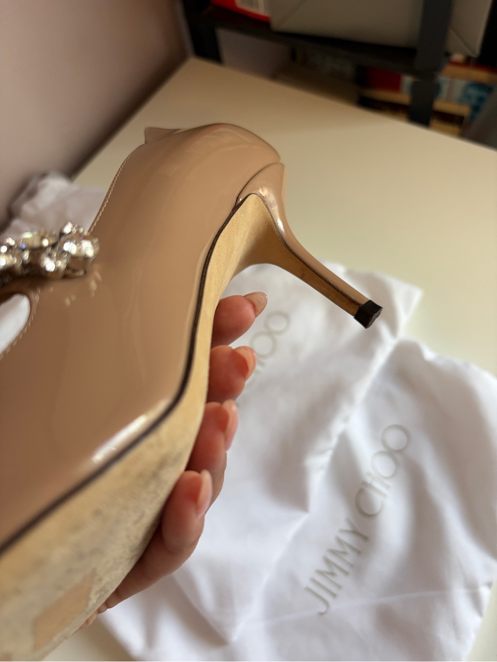 Jimmy Choo Bing Pump 65 in Ballet Pink patent leather - Picture 12 of 15